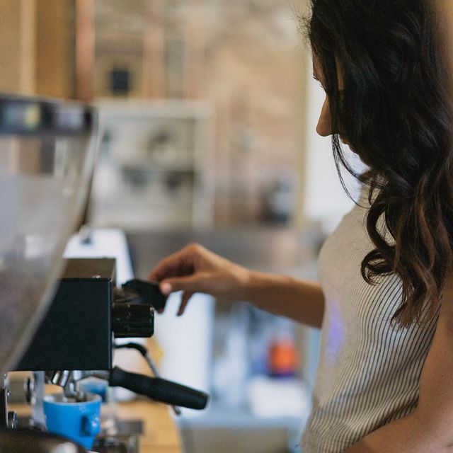 Serving Coffee in a Chicago location 