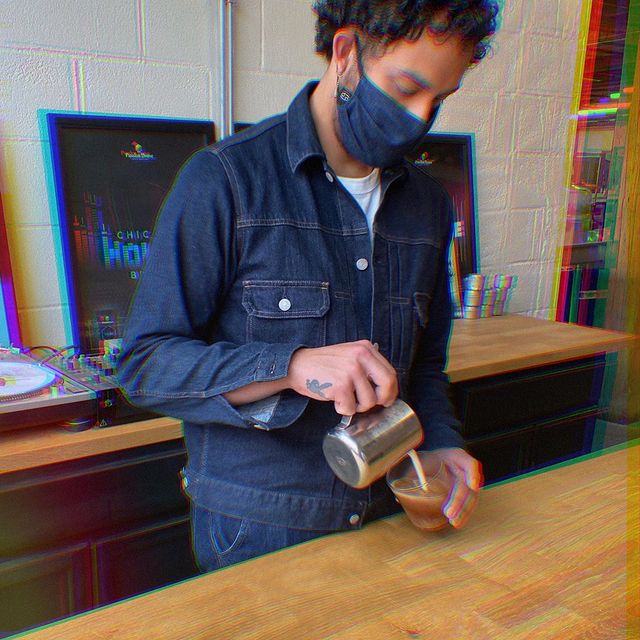 Pouring Coffee in a Chicago location 